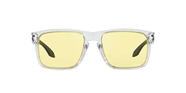 Oakley Mens OO9244 Holbrook Low Bridge Fit Rectangular Sunglasses, Clear/Prizm Gaming, 56 mm
