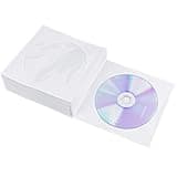 Framendino, 100 Pack White Paper CD DVD Sleeves Envelope Holder with Clear Window for Storage Organization