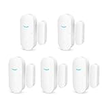 5 Pack WiFi Wireless Door Window Sensor,TUYA Smart Alarm with Free Notification APP Control Home Security Alarm System，Compatible with Alexa Google Assistant
