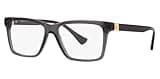Versace VE3328 56mm Non-Polarized Glasses for Men - Transparent Grey Rectangle Acetate Frame with Grey Temples, Lightweight & Comfortable Eyeglasses for Prolonged use, eShades Eyewear Kit Included