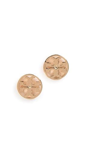 Tory Burch Women's Logo Circle Stud Earrings, Tory Gold, One Size