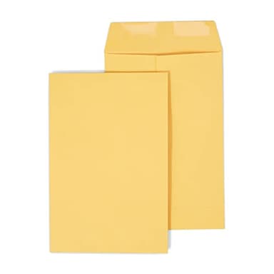 Staples 6 x 9 Brown Gummed Catalog Envelopes, Heavyweight Kraft Open‑End Mailers, 1000/Pack