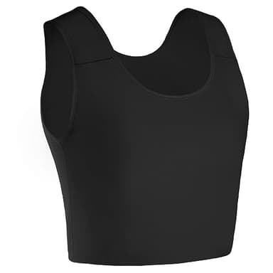 PRGTB Chest Binder FTM Trans Binder Summer Swim Tank Top (B, XXL) Black
