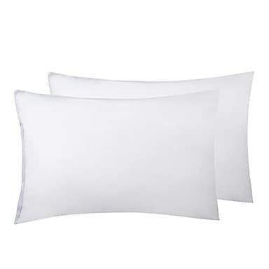Elaine Karen 2-Pack Vinyl Pillow Protectors - Standard Size Zippered Pillow Covers - 100% Waterproof, Bedbug Proof - Washable and Reusable Pillow Encasement Covers