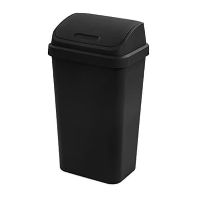 Sterilite Wastebasket SWINGTOP BLK 13GA 10899004
