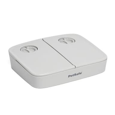 PetSafe Analog 2 Meal Programmable Pet Feeder, Automatic Dog and Cat Feeder - Dry or Semi-Moist Pet Food Dispenser, Slow Feed Portion Control (3 Cup/16 Ounce Total Capacity), Tamper-Resistant Design