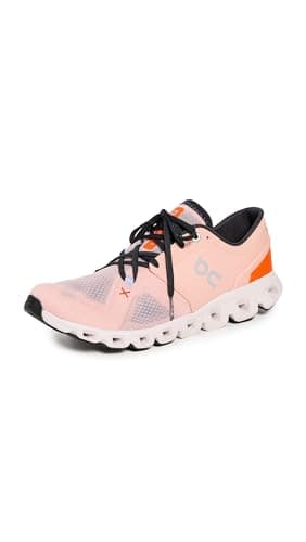 On Women's Cloud X 3 Sneakers, Rose/Sand, Pink, 9.5 Medium US