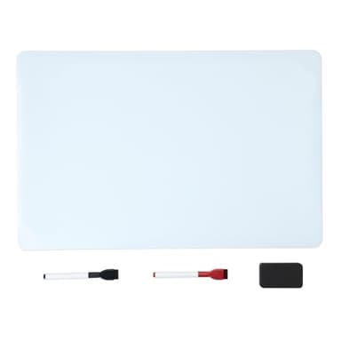 Amazon Basics Magnetic Whiteboard, Dry-Erase Board for Fridge with 2 Markers and Eraser, Sheet 20" x 13"