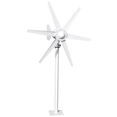 Labufiz 800W Wind Turbine Generator Kit, 12V/24V 6-Blade Windmill for Home, RV, Boat & Farm Use, High-Efficiency Wind Power Generator with Controller & Tool Kit White