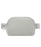 Mum's Memory Fanny Packs for Women Men, Crossbody Fanny Pack, Waterproof Everywhere Belt Bag with Adjustable Strap, Fashion Waist Pack for Traveling (Light grey)