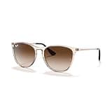 Ray-Ban Junior Kids' Erika RJ9060S 710813 50MM Transparent Light Brown/Gradient Brown Round Sunglasses for Girls + BUNDLE With Designer iWear Eyewear Kit