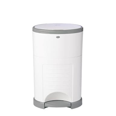 Diaper Dekor EKO Classic Diaper Pail, White | ONLY Eco-Friendly Diaper Pail Made with 70% Recycled Materials | Hands-Free: Step–Drop–Done | Cost-Effective Refill System