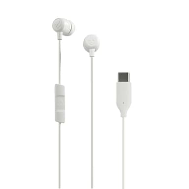 Skullcandy Jib USB-C Wired Earbuds with Noise Isolating Fit, in-Line Microphone Call and Track Control for iPhone Android, Ear Gel Sizes Included for Custom Fit - Bone