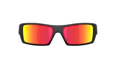 Oakley Gascan OO9014 Rectangular Sunglasses (Matte Black, Prizm Ruby)