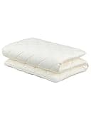 FULI Japanese Futon Mattress, Japanese Floor Mattress, Floor Bed, Tatami Foldable Bed, Roll Up Sleeping Pad, Shikibuton, Made in Japan (White, Twin)