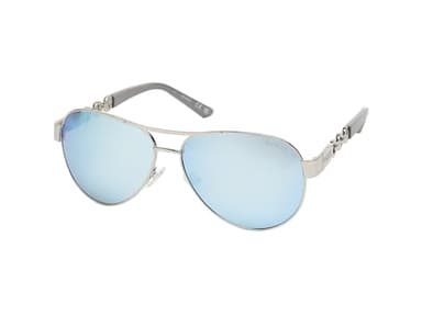 Guess Women's Sunglasses, Shiny dark nickeltin/Blue mirror