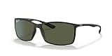 Ray-Ban Men's RB4179 Liteforce Square Sunglasses, Matte Black/Polarized Green, 62 mm + 1