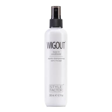Style Factor WIGOUT Leave-In Conditioner Spray – Lightweight Hydrating & Conditioning Mist Controls Frizz, Adds Shine & Softness For Dry Damaged Hair No-Rinse Formula for All Hair Types - White