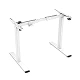 FLEXISPOT Height Adjustable Standing Desk Frame with Memory Controller, Electric Sit Stand Desk Base for Home and Office (White Frame Only)