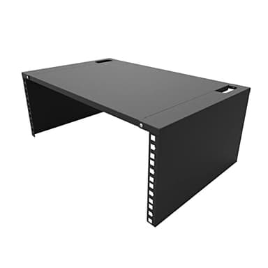 Jingchengmei 4U Wall Mount Rack Patch Panel Bracket with Top Cover- 12 inch Deep - 19" Network Rack for Shallow IT and Server Equipments, Network Switches- 44lbs Capacity, Black (JCM-OWMC4U)