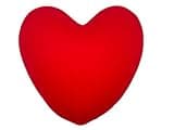 Mushy Pillows Heart Shaped Microbead Decorative Throw Pillow Super Soft Cover and Delightfully Squishy 14" x 13"