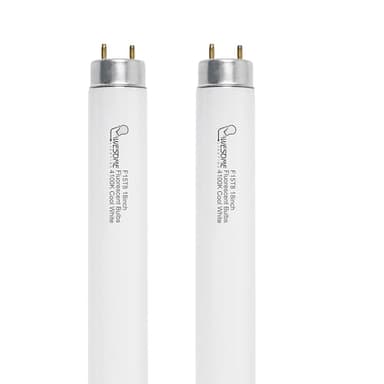 Wesome Lighting 18 Inch F15T8/CW Fluorescent Light Bulb, 4100K Cool White, T8 15 Watts Fluorescent Bulb, Replacement Tube for Counter and Cabinet Fixture, G13 Base - 2 Pack