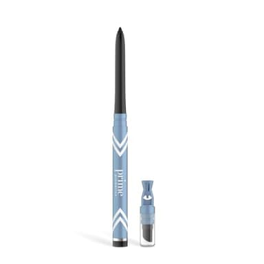 PRIME PROMETICS PrimeEyes Glide Eyeliner for Mature Women – Water-Resistant, Long-Stay and Mess-Proof – Gel Cream Texture, Discreet Sharpener and Effective Smudger (Black)