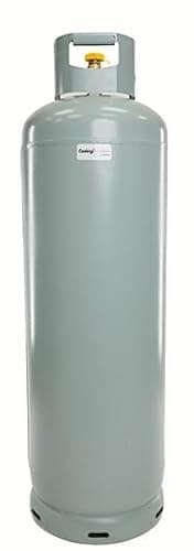 Propane 100lbs Tank Multivalve Ideal for Home and Industrial use Refillable Extra Saftey Collar Home heating system, Fireplaces, Dryers, Griddles.