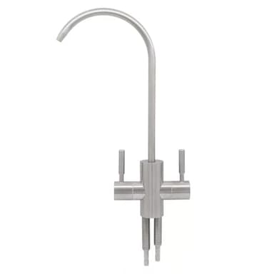 Two Way Drinking Faucet with Two Handles, Water Purifier RO Faucet, Stainless Steel Direct Drinking Kitchen tap for Filters, Sparkling, Cold Water