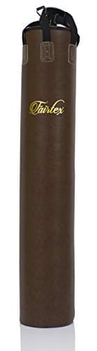Fairtex HB6 6 Ft. Banana Bag Punching Bag for Muay Thai, Boxing, Kickboxing, MMA (HB6TB Brown Unfilled) - 14.17" W x 70.87" H