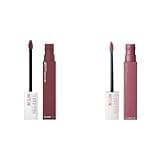 MAYBELLINE Super Stay Matte Ink Liquid Lipstick Makeup Long Lasting High Impact Color Up to 16H Wear Mover Brown and Lover Mauve Neutral