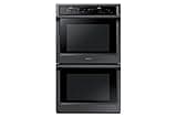SAMSUNG 30" Smart Double Wall Oven w/Steam Cook, Wi-Fi, Large Oven Capacity, NV51K6650DG/AA, Fingerprint Resistant Stainless Steel, Black