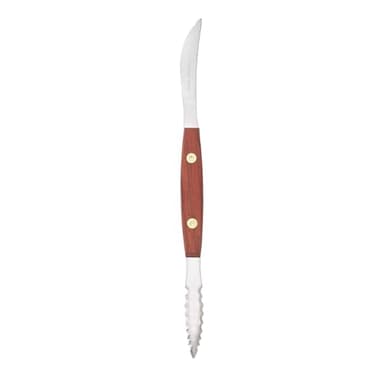 HIC Kitchen Squirt Free Serrated Twin-Blade Grapefruit Sectioning Knife, Stainless Steel Blades