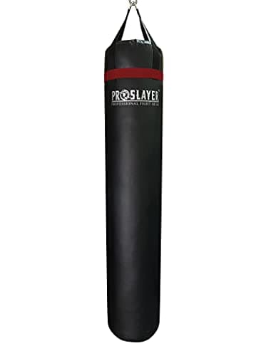 Proslayer 6ft Tall 150lb Muay Thai Kickboxing Boxing MMA Heavy Bag - Unfilled - Black/Red - Made in USA