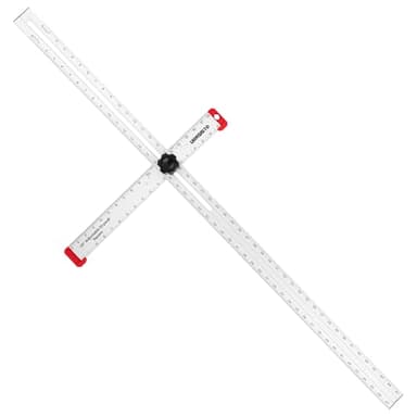 URASISTO 48 Inch T-Square Tool, Aluminum Adjustable Drywall T-Square Ruler, Multi Angle Measuring Ruler for Layout and Marking