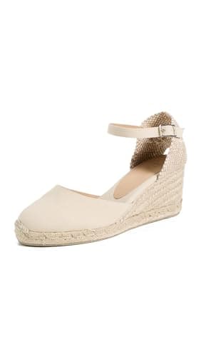 Castañer Women's Carol 6 Espadrilles, Ivory, 7.5 Medium US