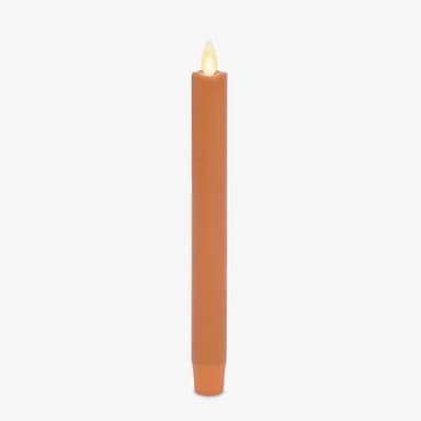 Luminara - Flameless Battery Operated Taper Candle - Harvest Pumpkin - Pack of 1-1x9.5 - LED Flickering Flame - Realistic Safe for Home Kids and Pets