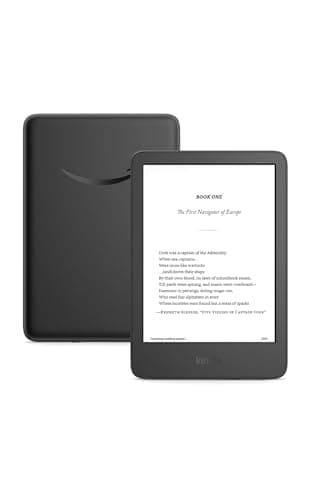 Amazon Kindle 16 GB (newest model) - Lightest and most compact Kindle, now with faster page turns, and higher contrast ratio, for an enhanced reading experience - Black