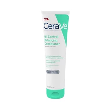 CeraVe Oil Control Balancing Conditioner, Hair Conditioner With Ceramides & Hyaluronic Acid, Removes Oil and Leaves Hair Feeling Hydrated, For All Hair & Scalp Types, Sulfate Free & Color Safe, 9 oz