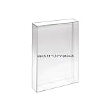 WICAREYO 10pcs Clear Box Sleeve for SNES N64 Games Cartridge Box