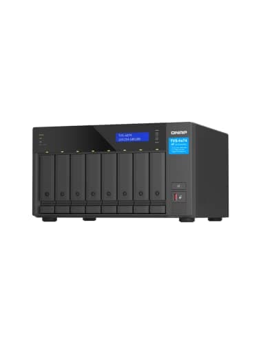 QNAP TVS-h874-i5-32G-US 8 Bay High-Speed Desktop NAS with M.2 PCIe Slots, 12th Gen Intel Core CPU, up to 64GB DDR4 RAM, 2.5 GbE Networking and PCIe Gen 4 expandability (Diskless)