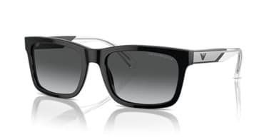 Emporio Armani EA4224 Sunglasses, Shiny Black/Dark Grey Polarized, 57 mm