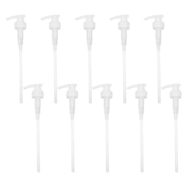TOYZFRIENDY 10 Pcs Lotion Bottle Pump Head Replacement, 3.3cm Plastic Shower Gel Pump Accessory, Compatible with Refillable Soap and Moisturizer Dispensers for Bathroom and Kitchen Use