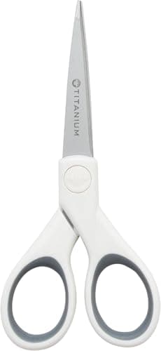 Westcott 5-Inch Micro-Tip Fabric Scissors with Titanium-Bonded Blades - Craft Scissors for Paper and Fabric, Sewing, and More