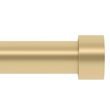 Gold Extra Long Curtain Rod 30 to 240 inch, Heavy Duty Curtain Rods for Windows with Modern End Caps, 1 inch Drapery Rods Set for Outdoor Patio, Adjustable Curtain Rod for Room, Gold