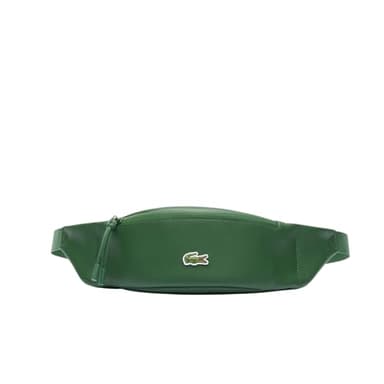 Lacoste Mens Unisex LCST Zippered Belt Bag, Green, One Size