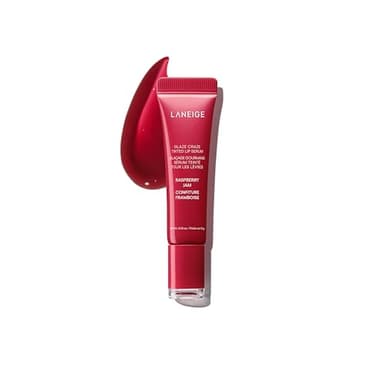 LANEIGE Glaze Craze Tinted Lip Serum, Raspberry Jam: Hydrating Serum for Glossy, Nourished Lips with Plumping Polypeptides