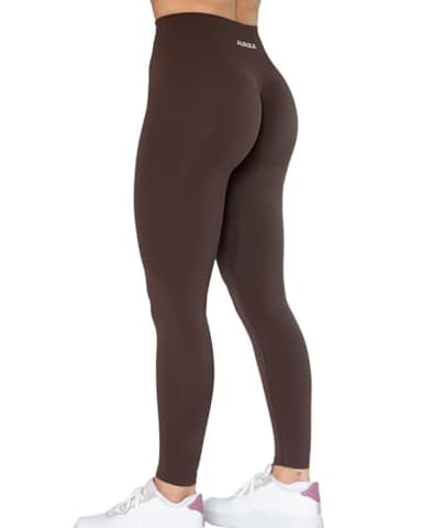 AUROLA Dream Collection Workout Leggings for Women High Waist Seamless Scrunch Athletic Running Gym Fitness Active Pants Java Coffee L