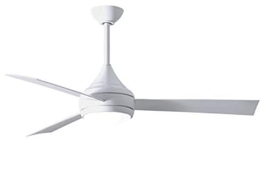 Matthews FBM-DA-WH-WH Donaire Outdoor Wet/Salt Water Rated 52" Marine-Grade Coastal Ceiling Fan with LED Light & Remote, Gloss White