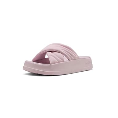 Puma Women's Leadcat Platform Slide Sandal, Rose Mauve-Puma White, 8